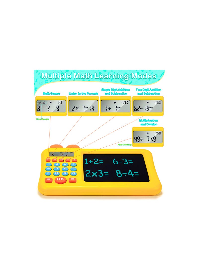 SYOSI Learning Educational Toys, Toddler Maths Games Gifts for 4 5 6 7 8 9 Year Old Boys and Girls Kids, Smart Children Numberblocks Training Machine & LCD Drawing Scribble Boards Montessori Toy(1 Pack) - Image 2