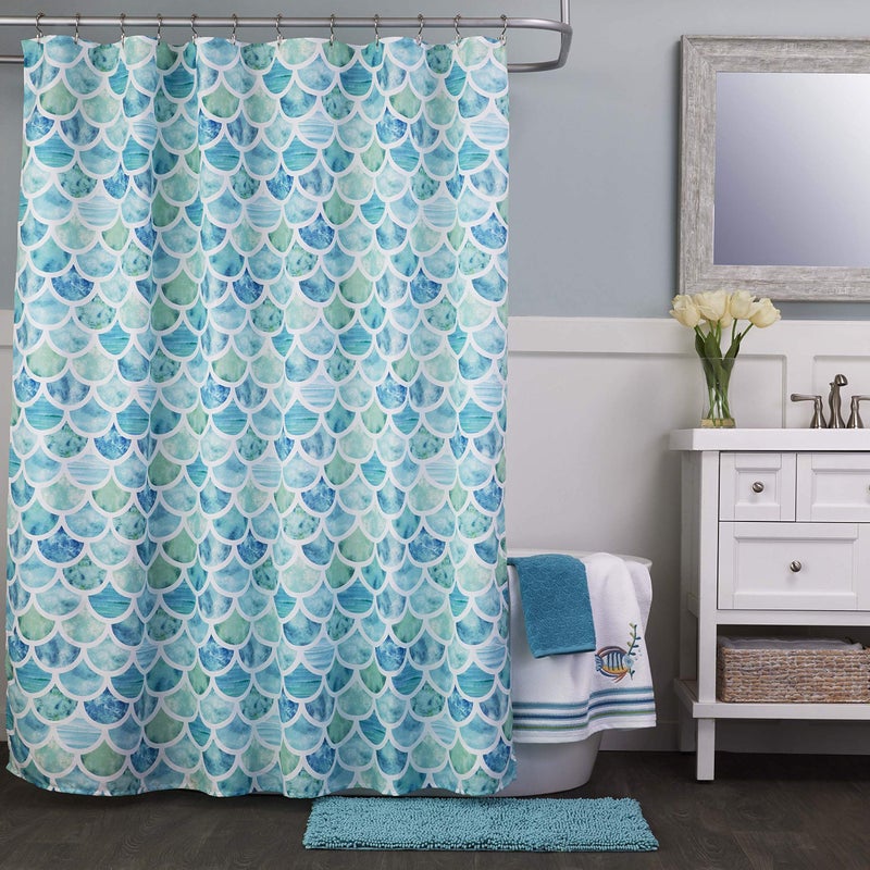 SKL Home Ocean Watercolor Scales Hand Towel, Blue (2-Pack) - Image 4