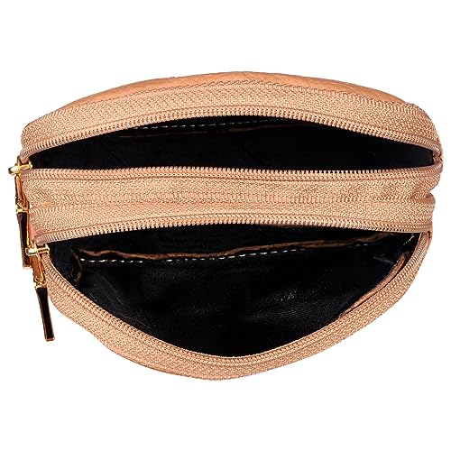 Sassora Genuine Leather Women Coin Pouch (Beige) - Image 2