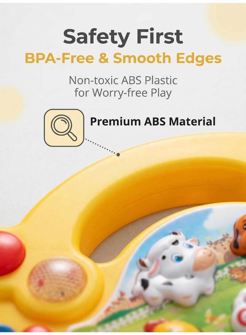 nihao Baby Musical Farm Piano Toy, Interactive Animal Sounds Early Education Keyboard for Kids - Image 4