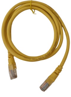 Generic CAT5E IP Phone/Lan Network Patch Cord 7 Ft UTP 8 Wire Full Straight-Through Cable Yellow Supports 10/100/1000 Ethernet Length 2M  - Image 1