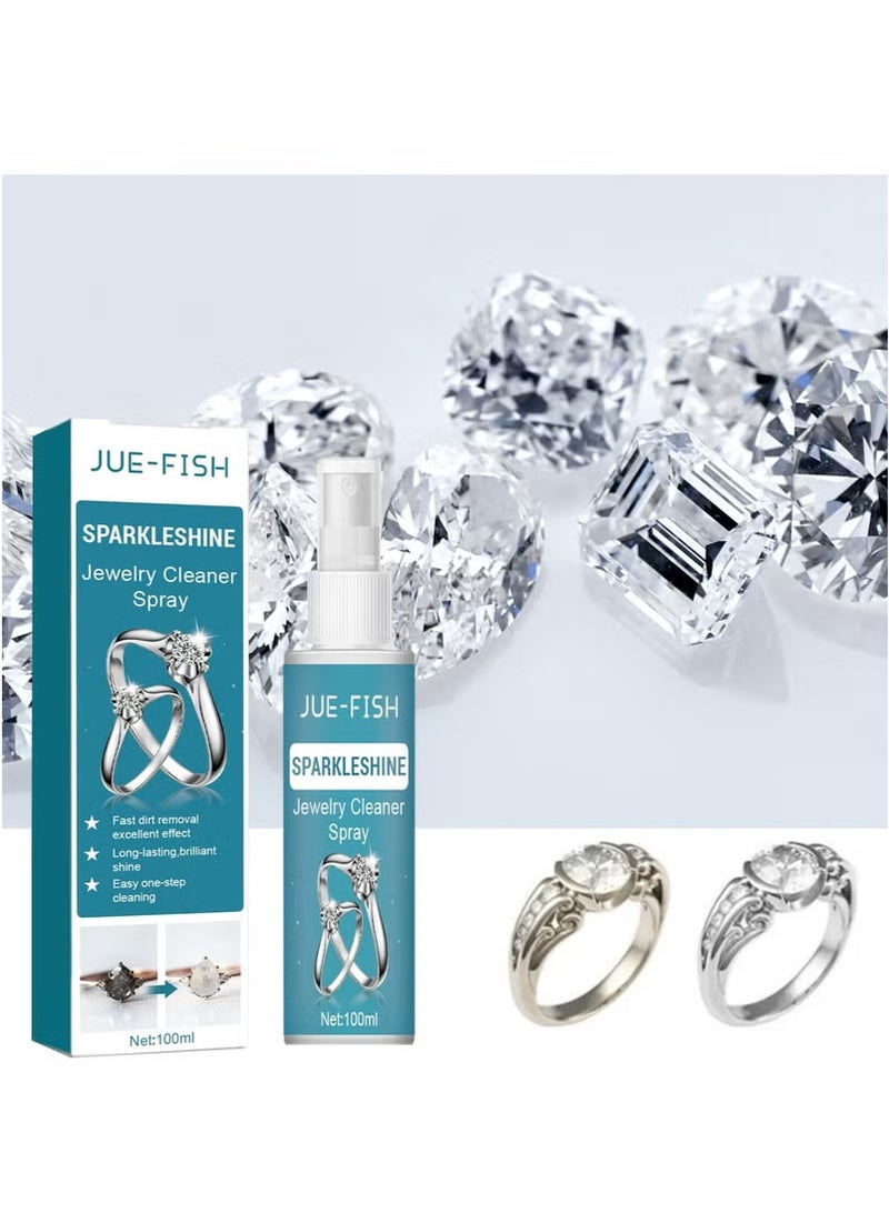 جوي فيش منظف ​​بخاخ المجوهرات Jue-Fish، منظف مضاد للأكسدة لقلادات الذهب والمجوهرات  - Image 1