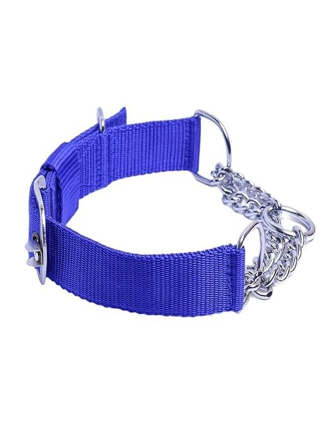 ADB CREATIONS Export Quality Stainless Steel Nylon Dog Choke Collar with Adjustable Buckle Dog Harness and Durable Training Rope Leash Combo | Blue S - Image 4