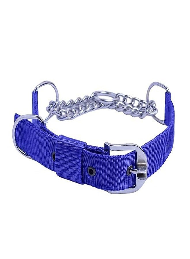 ADB CREATIONS Export Quality Stainless Steel Nylon Dog Choke Collar with Adjustable Buckle Dog Harness and Durable Training Rope Leash Combo | Blue S - Image 3