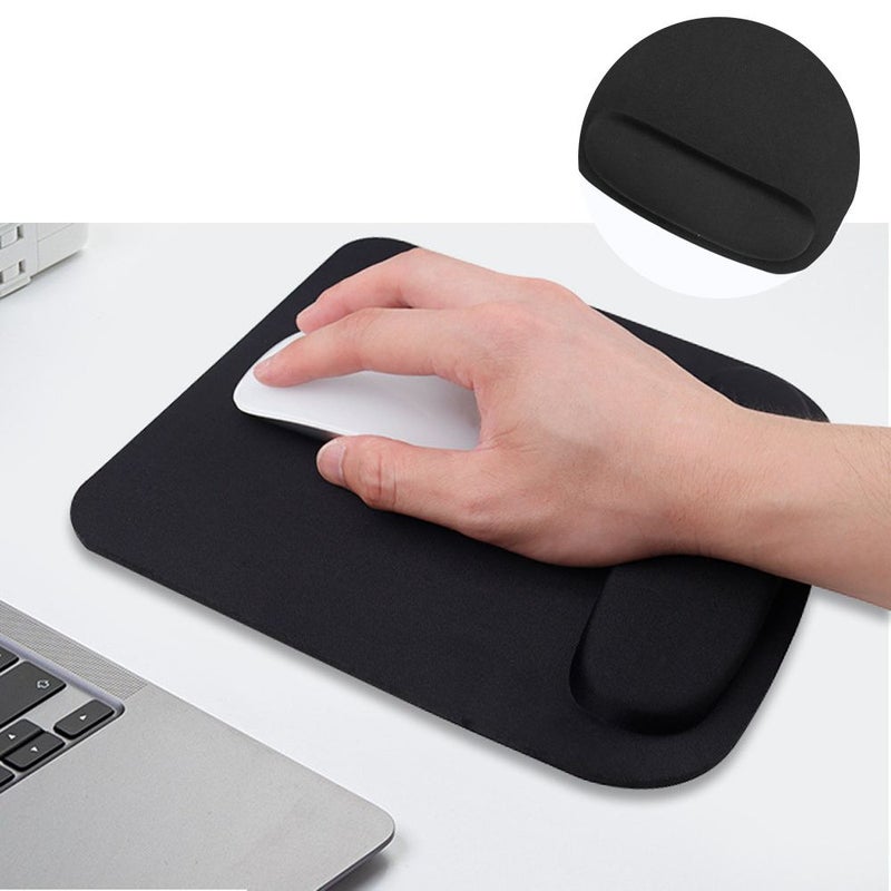Wrist Support Mouse Pad Pink Floral Pattern A To Z Letter Computer Game Mousepad EVA Ergonomic Wrist Rest Comfortable Mouse Mat For Laptop Tablet - Image 5