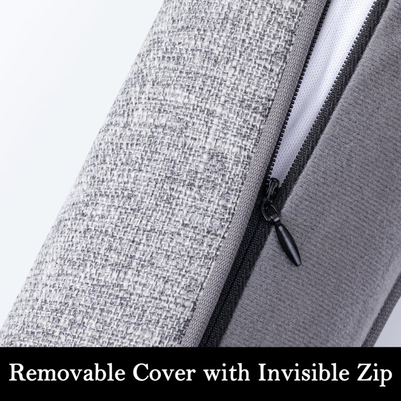 Sunolga 38" Linen Door Draft Stopper Blocks Hot and Cold Air with Removable Washable Cover for Bottom of Door, All-Season Seal for Noise, Wind, Door Sweep for Gaps Up to 3", Home Essentials, Gray - Image 3