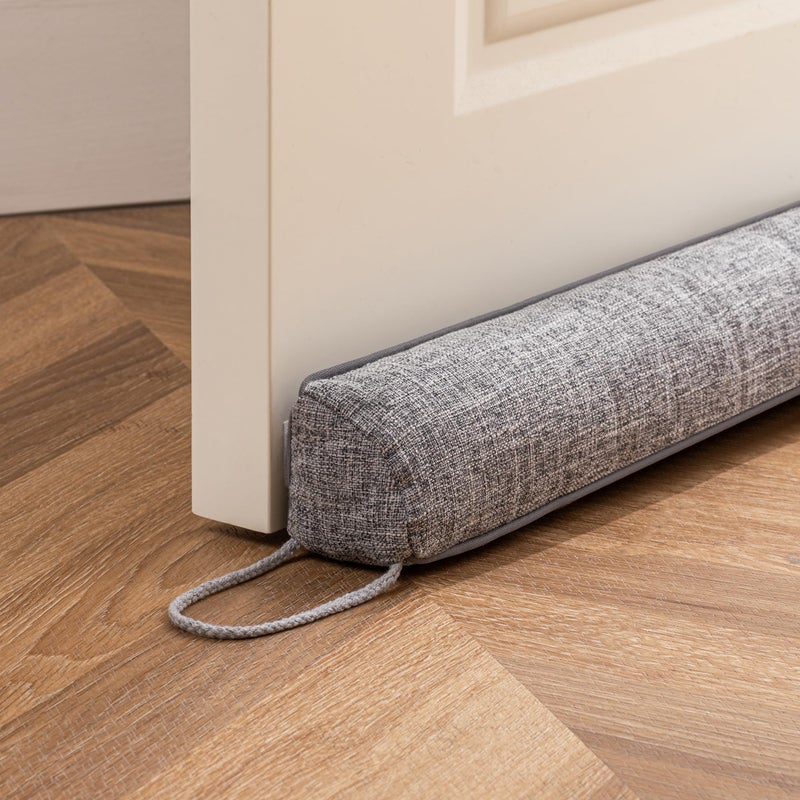 Sunolga 38" Linen Door Draft Stopper Blocks Hot and Cold Air with Removable Washable Cover for Bottom of Door, All-Season Seal for Noise, Wind, Door Sweep for Gaps Up to 3", Home Essentials, Gray - Image 1