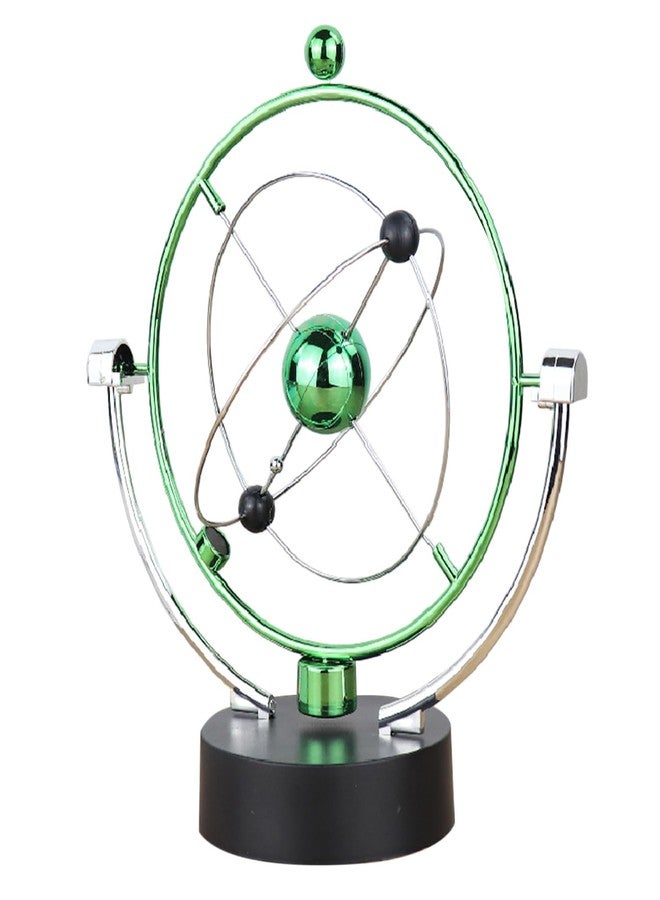 ThinkTop Kinetic Art Asteroid, Educational Physics Mechanics Science Toy Kinetic Art Milky Way Orbital Electronic Perpetual Motion Desk Home Decor (Green) - Image 2