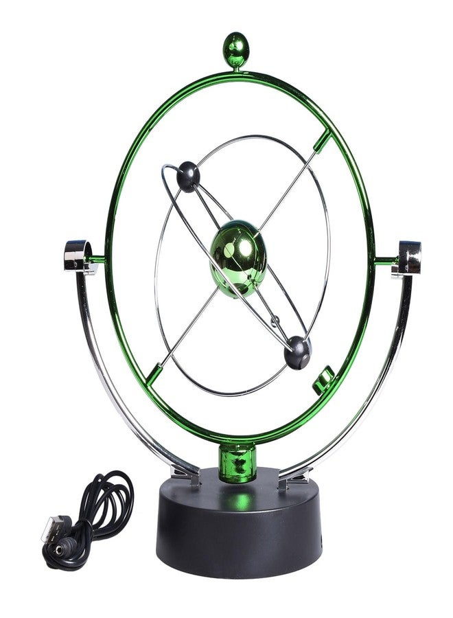ThinkTop Kinetic Art Asteroid, Educational Physics Mechanics Science Toy Kinetic Art Milky Way Orbital Electronic Perpetual Motion Desk Home Decor (Green) - Image 1