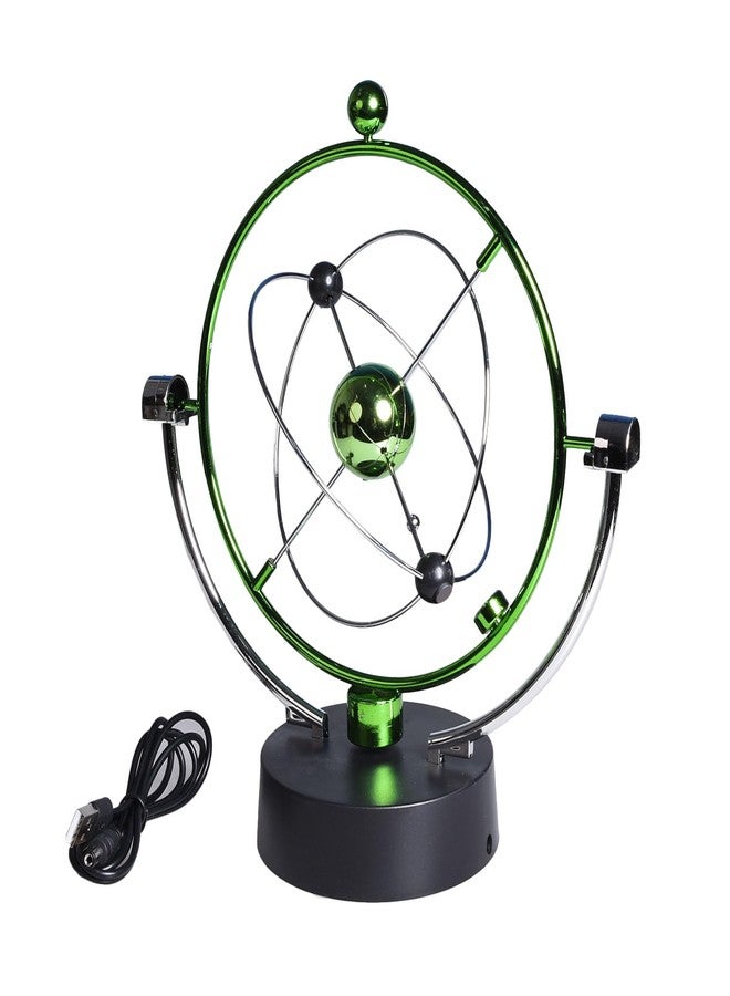 ThinkTop Kinetic Art Asteroid, Educational Physics Mechanics Science Toy Kinetic Art Milky Way Orbital Electronic Perpetual Motion Desk Home Decor (Green) - Image 3