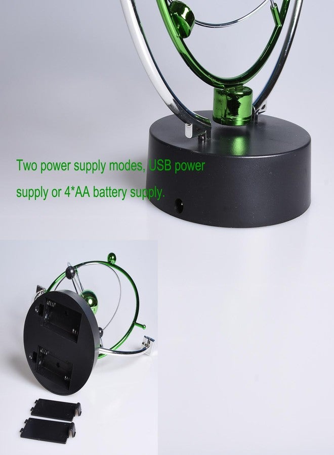 ThinkTop Kinetic Art Asteroid, Educational Physics Mechanics Science Toy Kinetic Art Milky Way Orbital Electronic Perpetual Motion Desk Home Decor (Green) - Image 4