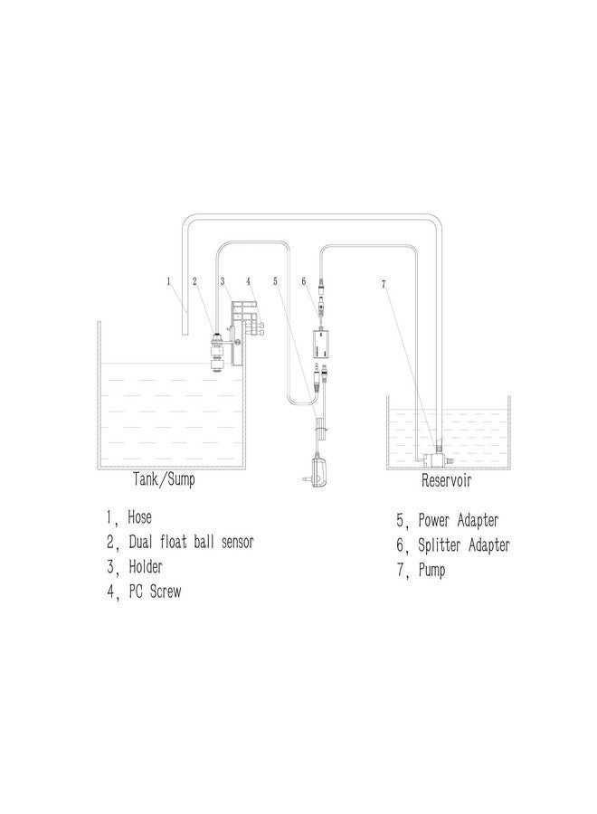 DIGITEN Smart Auto Top Off System, Aquarium Ato, Fish Tank Sump Water Filler Refiller, Automatic Ato System For Aquarium With Pump - Image 3