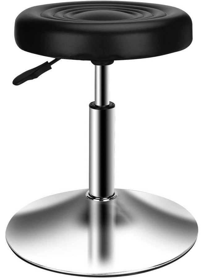 IYB IYB® Round Modern Bar Stool - Height Adjustable 360° Swivel Chair for Home, Office, Kitchen, Barbershop, Bar, Spa - Black  - Image 1