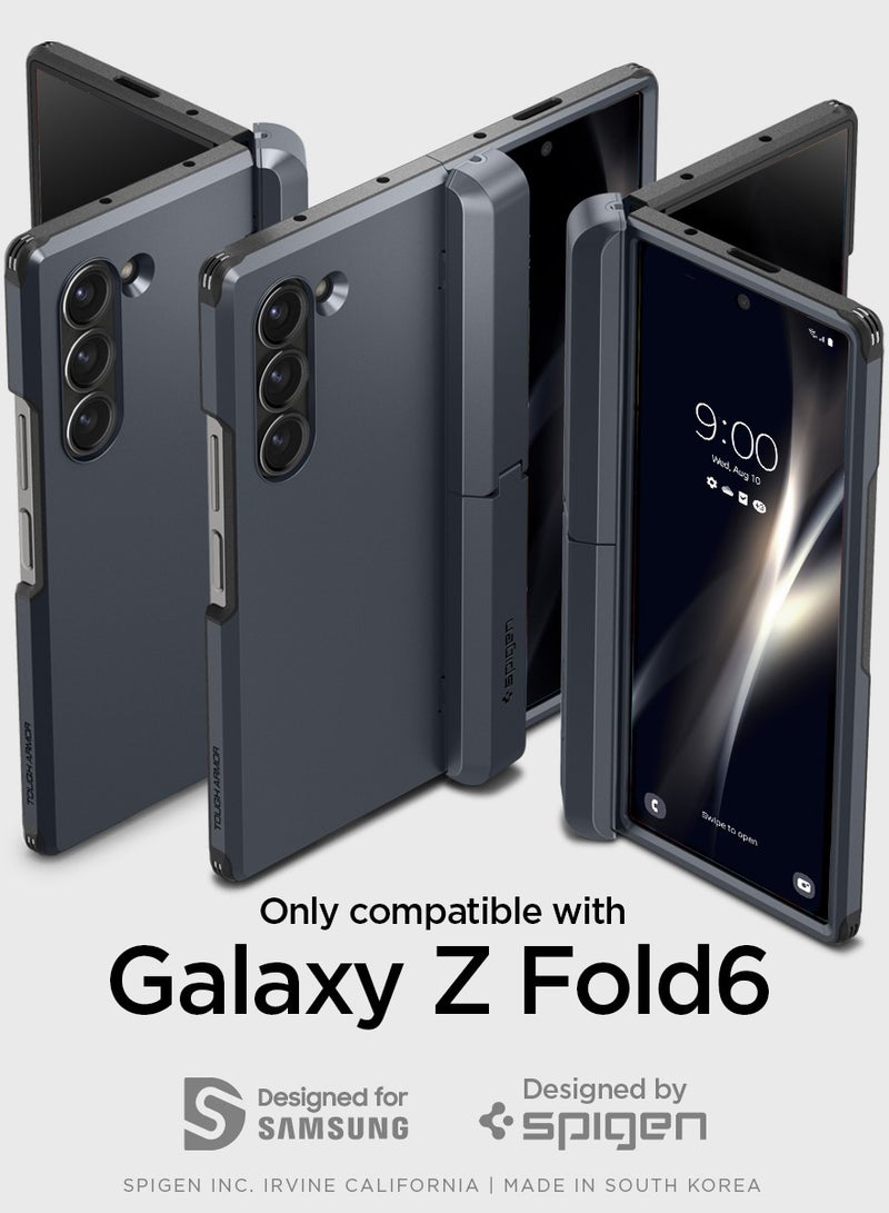 Spigen Tough Armor Pro P for Samsung Galaxy Z Fold 6 Case Cover with S Pen Holder (S-Pen Not Included) - Metal Slate - Image 3
