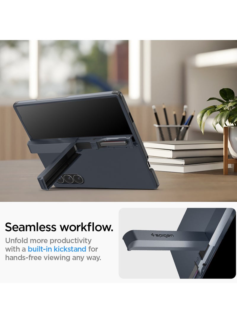 Spigen Tough Armor Pro P for Samsung Galaxy Z Fold 6 Case Cover with S Pen Holder (S-Pen Not Included) - Metal Slate - Image 5