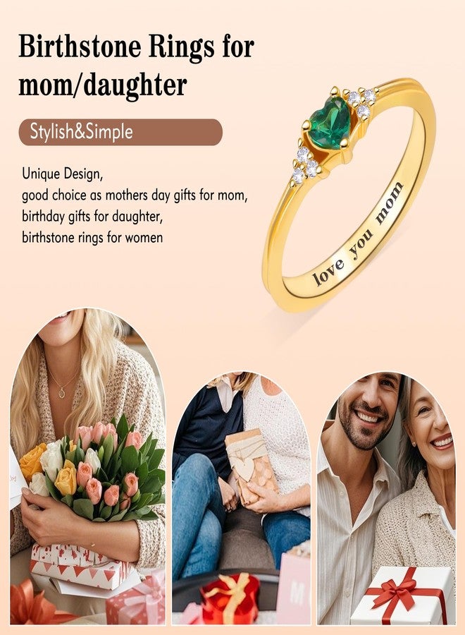 Btysun Mothers Day Gift from Daughter, March Birthday Gifts for Women Birthstone Rings for Women Gifts for Mom Birthday Aquamarine Ring Wedding Anniversary Promise Retirment Gift Jewelry - Image 5