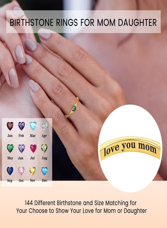 Btysun Mothers Day Gift from Daughter, March Birthday Gifts for Women Birthstone Rings for Women Gifts for Mom Birthday Aquamarine Ring Wedding Anniversary Promise Retirment Gift Jewelry - Image 2