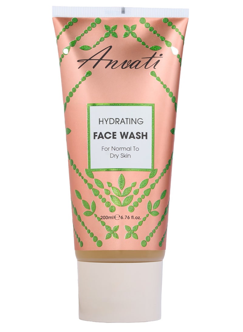 Anvati Hydrating Face Wash for Normal and Dry Skin – Gentle Cleanser for All Skin Types - Moisturizing Face Wash with Vitamin E and Goat Milk - 200ml - Image 1