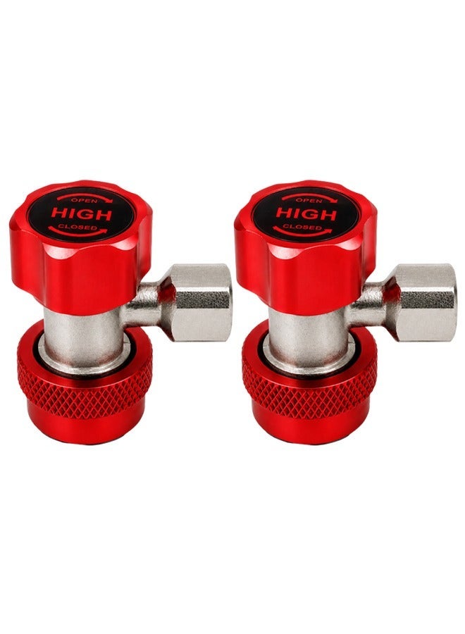 DEFAONS 4240 Auto AC High Side Quick Coupler Adapter R134A Adjustable HVAC Service Port Connector for Car Air Conditioning Recharge Recharge Hose Fitting, Aluminum Alloy AC Charging Coupler with 1/4 SAE Connector for Automotive AC Repair Tool - Image 1