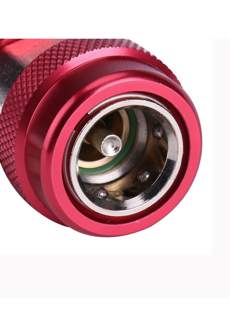 DEFAONS 4240 Auto AC High Side Quick Coupler Adapter R134A Adjustable HVAC Service Port Connector for Car Air Conditioning Recharge Recharge Hose Fitting, Aluminum Alloy AC Charging Coupler with 1/4 SAE Connector for Automotive AC Repair Tool - Image 3
