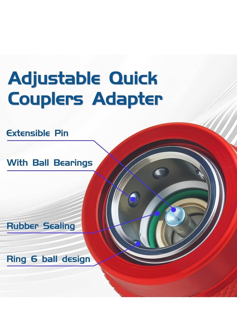 DEFAONS 4240 Auto AC High Side Quick Coupler Adapter R134A Adjustable HVAC Service Port Connector for Car Air Conditioning Recharge Recharge Hose Fitting, Aluminum Alloy AC Charging Coupler with 1/4 SAE Connector for Automotive AC Repair Tool - Image 5