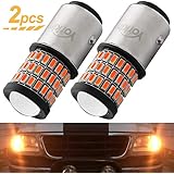 Yorkim Yorkim Super Bright 1157 LED Bulbs Amber, 1157 Brake Light Bulb, 9-30V 1157 2057 2357 7528 BAY15D LED Bulb with  - Image 1