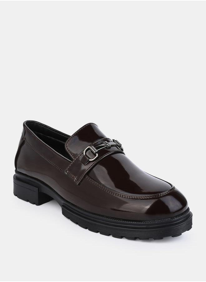 Styli Metal Horse Buckle Detail Chunky Loafers - Image 1