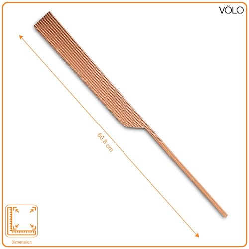 VOLO Cabinet Handle – Multi-Use Pull Handle for Wardrobes, Drawers, Sliding Closets, and Doors in Kitchen, Office, Bedroom (SAC-59) (1 Pair Left & Right) (Rose Gold, 600MM (24 Inch)) - Image 2