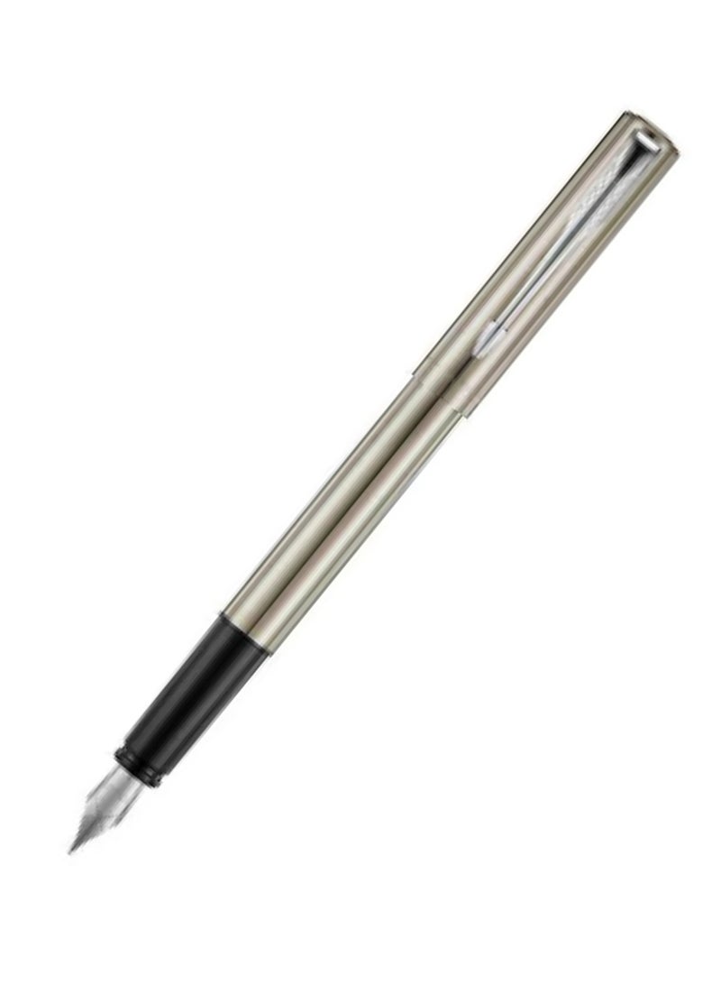 PARKER Vector XL Fountain Pen Fine Tip Silver Barrel With Chrome Trim