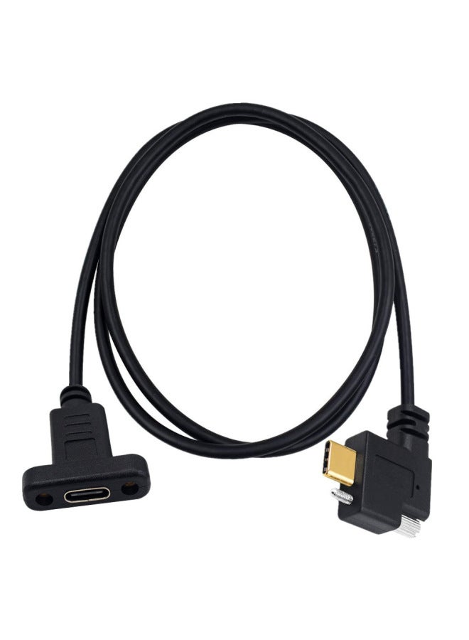 5A Gold-plated 16-core USB3.1 Type-C Male-female With Screws And Fixed Nuts Data Cable 4K60hz-Color:C Female Belt Ear Turn C Male Straight Head With Single Screw  - Image 5