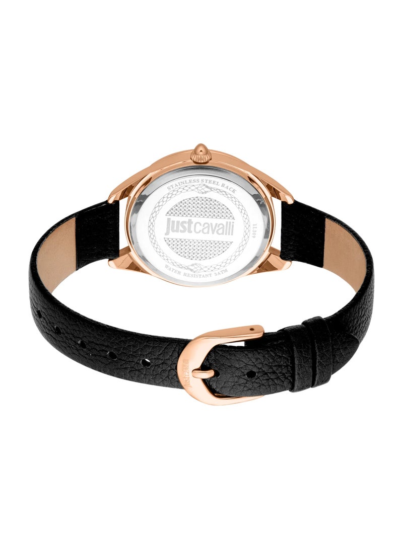 Just Cavalli ليدي لونا Jc1L309L0035 - ساعة كوارتز جلدية نسائية 3 عقارب - Image 3