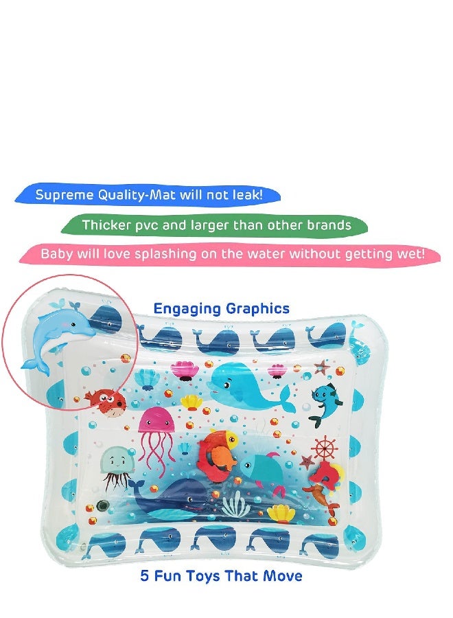 Time Water Mat Infant Toy Indoor Floor Inflatable Newborn Boys and Girls of 3 6 9 12 Months Fun Activity Center Toys Baby Early Development Centers - Image 3