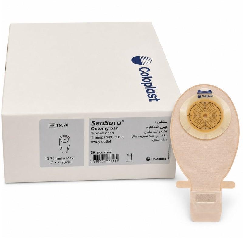 Coloplast 30 Colostomy Bags with Base 15570 One Open Transparent Coloplast One Size - Image 3