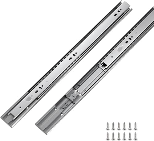 LONTAN 10 Pairs Soft Close Drawer Slides 24 Inch Drawer Guides 3 Fold Full Extension Ball Bearing Heavy Duty Drawer Slides, 100LB Capacity - Image 1