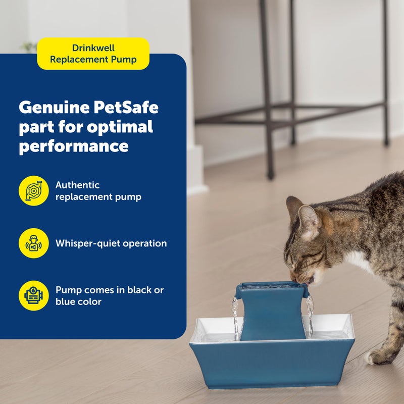 PetSafe Replacement Pump, Submersible, Quiet Operation, Compatible with Drinkwell Ceramic, Stainless Steel, 360 Pet Water Fountains (PAC00-13206) - Image 2