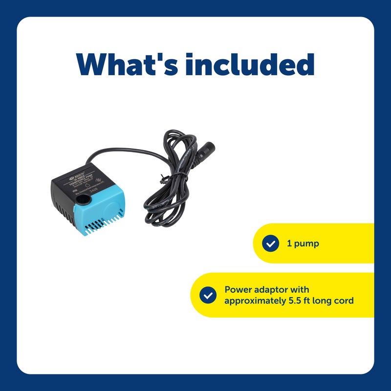 PetSafe Replacement Pump, Submersible, Quiet Operation, Compatible with Drinkwell Ceramic, Stainless Steel, 360 Pet Water Fountains (PAC00-13206) - Image 3