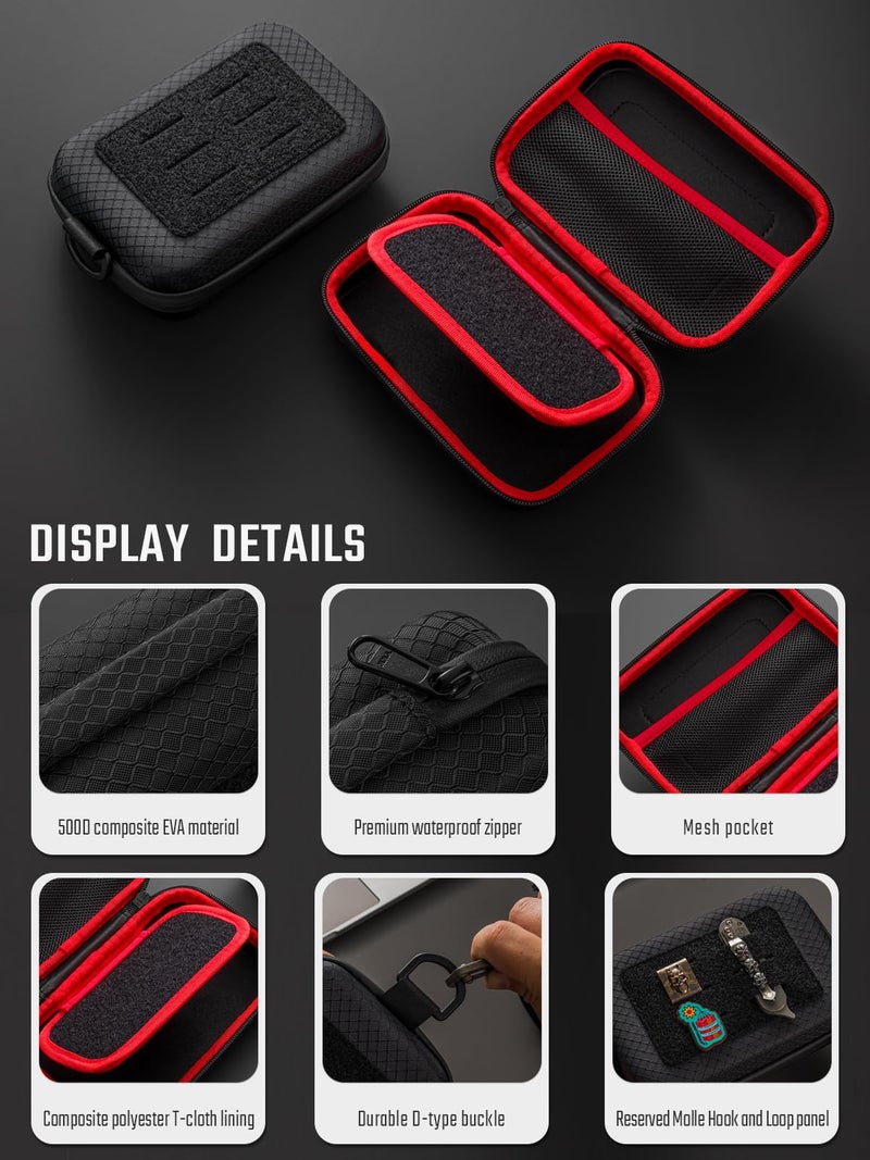 TACTICAL_GEEK EXT13 Hard Shell EDC Tool Organizer Case, Travel Tech Organizer Case Bag for Electronics Accessories, Portable Accessories Pouch Bag for Charger Cord/Power Bank/Earphone Flash Drive - Image 3