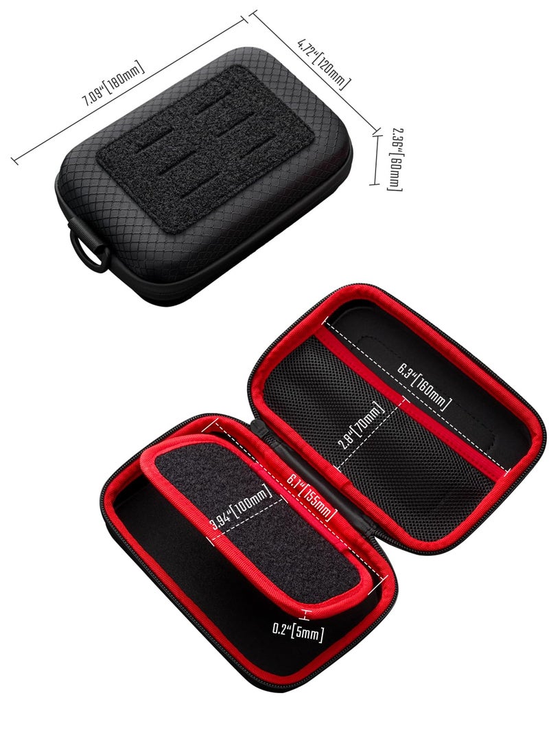 TACTICAL_GEEK EXT13 Hard Shell EDC Tool Organizer Case, Travel Tech Organizer Case Bag for Electronics Accessories, Portable Accessories Pouch Bag for Charger Cord/Power Bank/Earphone Flash Drive - Image 5
