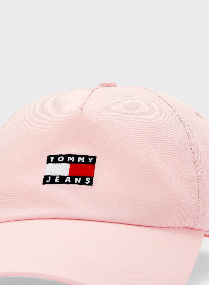 تومي جينز Logo Detailed Curved Peak Caps
