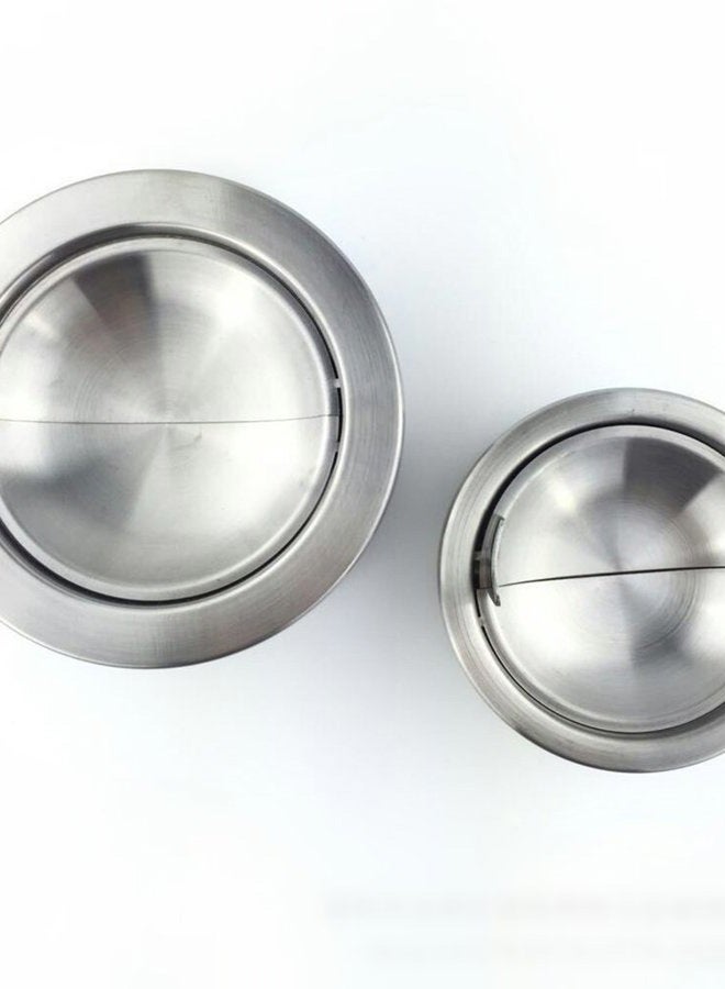 Zaoniy Silver Metal Ashtray with a Lid for Cigarettes - Windproof Outdoor Ashtrays Can Patio Outdoor Indoor Decorative Fancy Ash Tray - Image 5