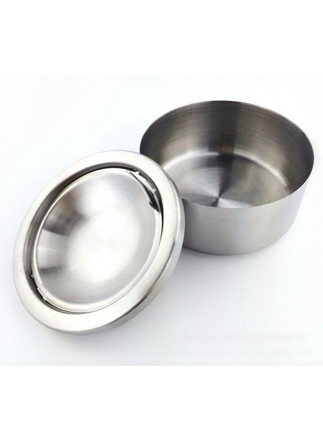 Zaoniy Silver Metal Ashtray with a Lid for Cigarettes - Windproof Outdoor Ashtrays Can Patio Outdoor Indoor Decorative Fancy Ash Tray - Image 4