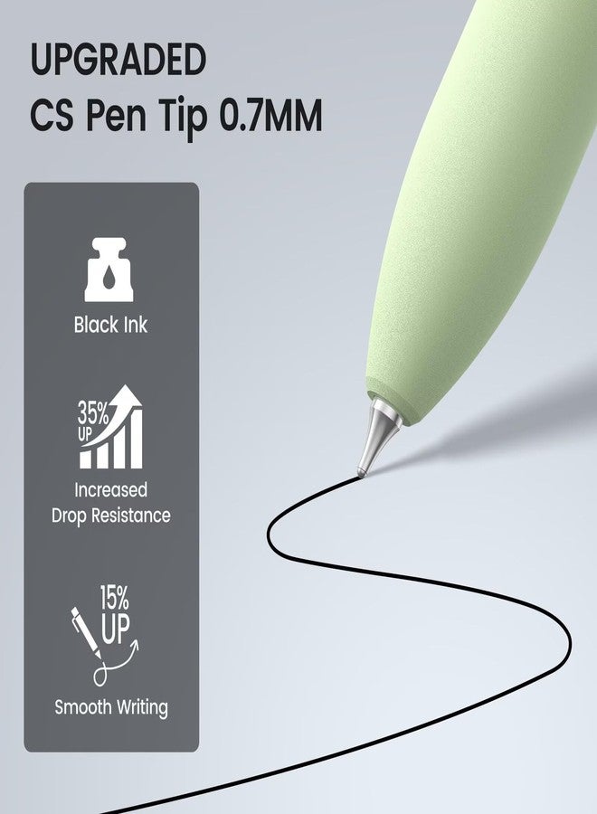 JIMMIDDA 8Pcs Black Gel Pens - 0.7mm Medium Point Black Ink Pens | Smooth Writing - Quick Drying Retractable Pen for Men Women (Gradient - 8Pcs) - Image 3