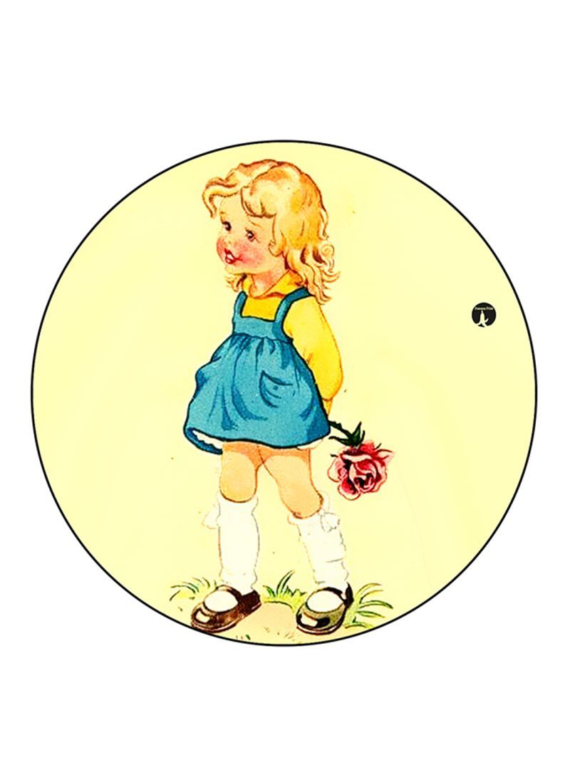 RKN Vintage Art Printed Mouse Pad Round  Multicolour
