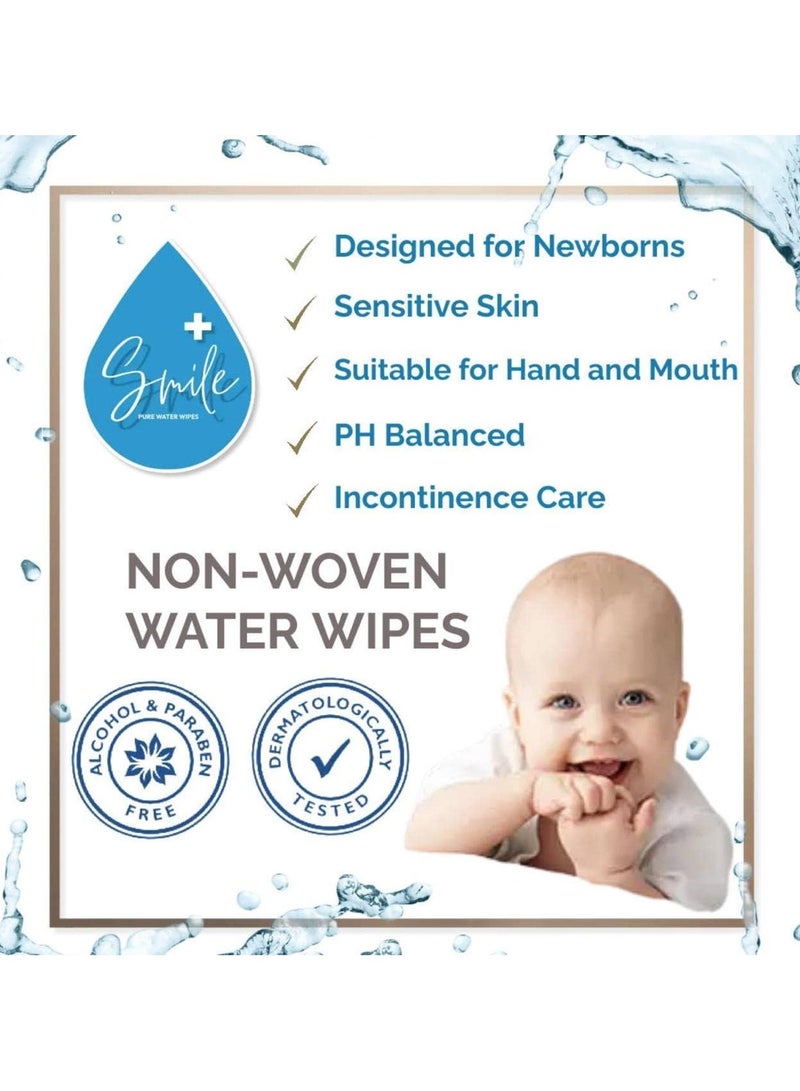 smileplus Pure Water Tissue 80'S Wipes Pack of 12 - Image 3