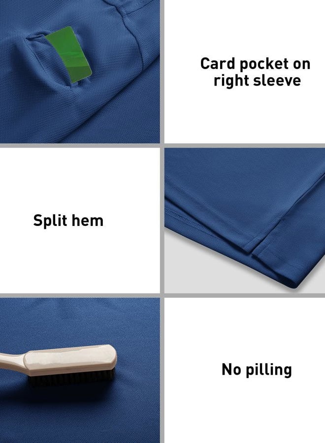 ZITY Men's Short Sleeve Polo T-Shirt, 012-3 Pieces (Black+Blue+Grey), XL - Image 3