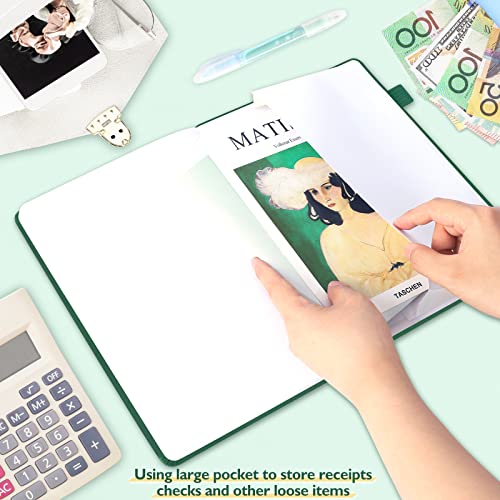 JUBTIC Hardcover Accounting Ledger Book (7x10″) - Bank Accounting Log for Small Business Bookkeeping & Personal Use - Account Tracker Notebook Track Accounts, Deposit, Expenses & Balance (Dark Green) - Image 5