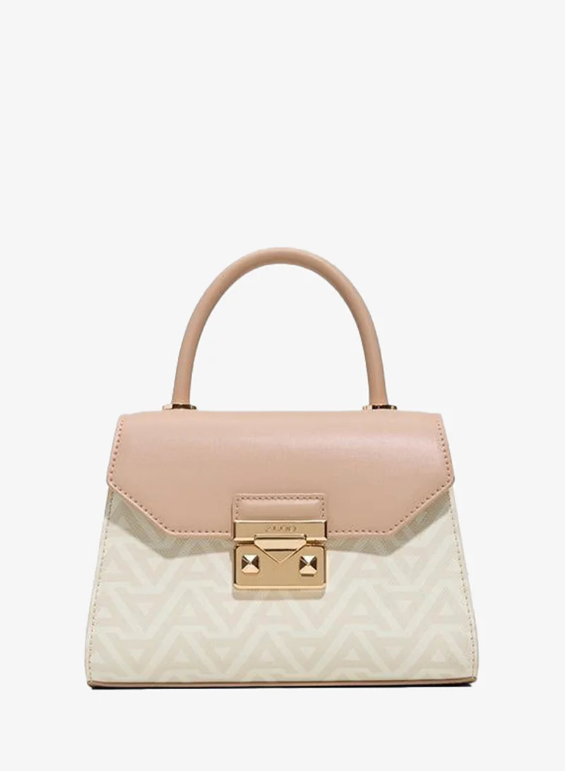 Crellita Ladies White Top Handle Bag