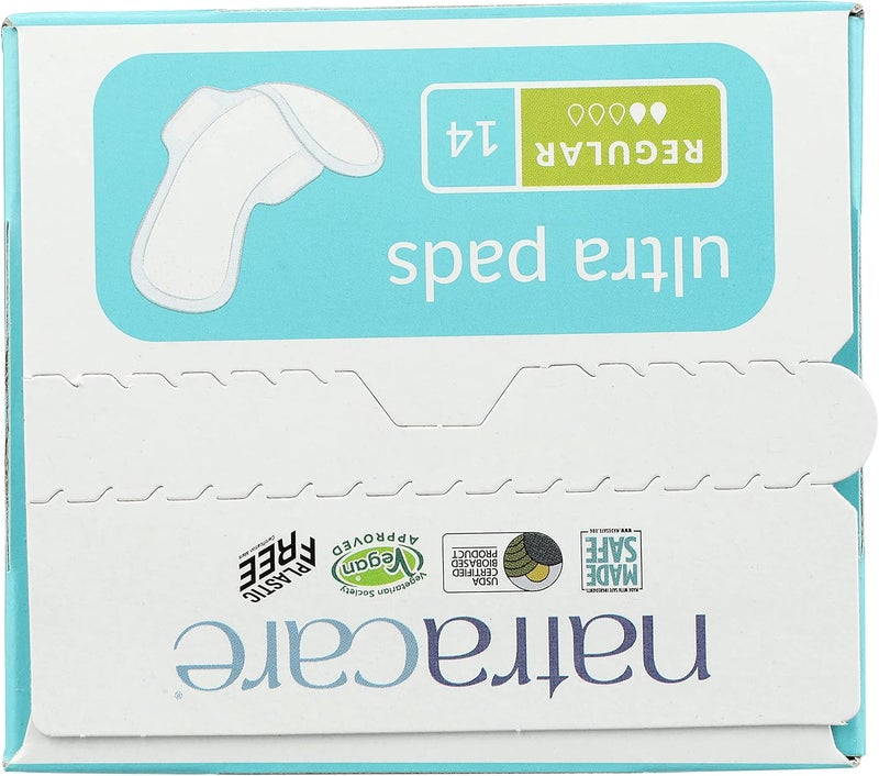 NATRACARE Organic And Natural Ultra Pads with Wings Regular - 2 x Packs of 14 (28 Pads) - Image 5