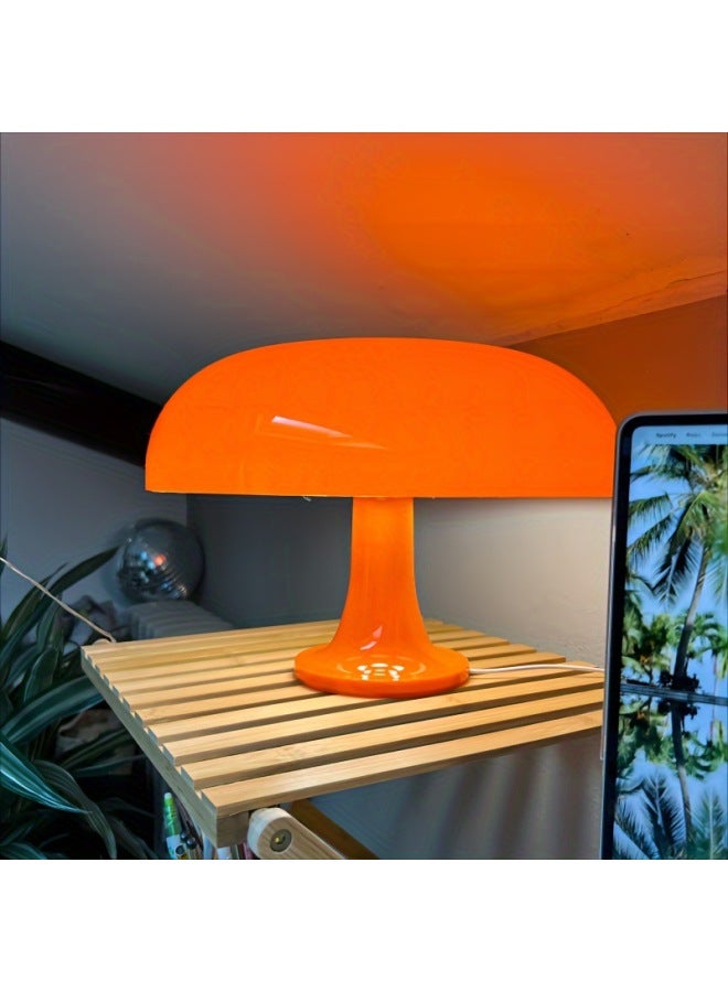 Mushroom Nightlight Table Lamp Nordic Creative Modern Simple Ins Style Personality High Beauty Value Bedroom Italian Design-Color:orange Red-Dimensions:Light Bulb [USB]] - Image 3