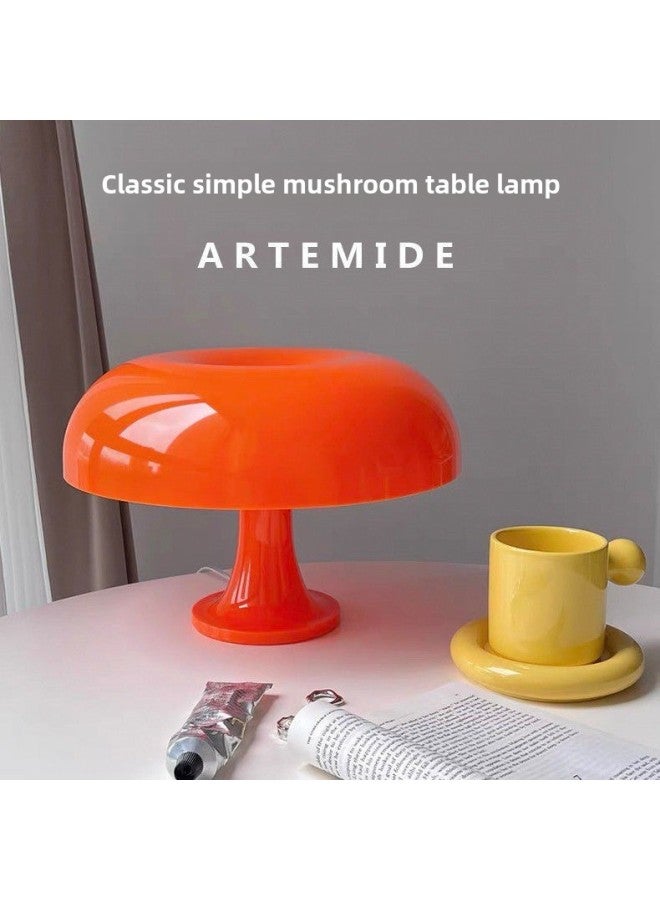 Mushroom Nightlight Table Lamp Nordic Creative Modern Simple Ins Style Personality High Beauty Value Bedroom Italian Design-Color:orange Red-Dimensions:Light Bulb [USB]] - Image 1